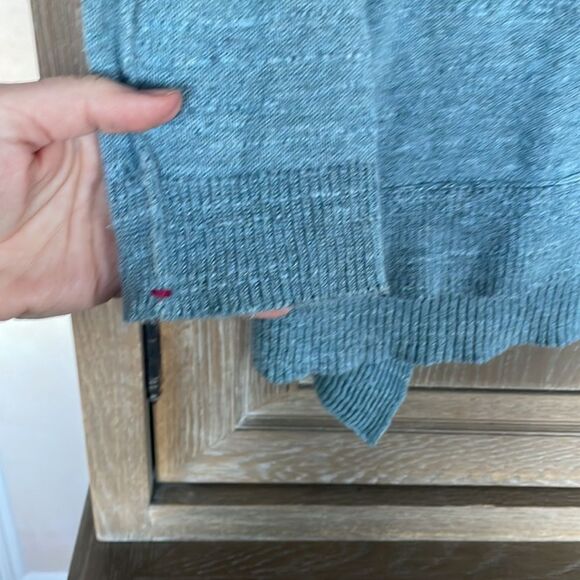 LABEL + thread blue long knit cardigan sweater size medium - Picture 6 of 10